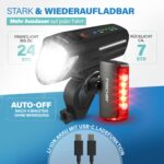 Fischer Twin Stop 100 Lux LED-Beleuchtungsset – StVZO-zugelassen mit Sensormodus – Bild 5