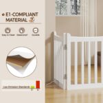 Yaheetech Absperrgitter 60,5 x 201,5 cm – Faltbares Hundegitter für Treppen & Küche – Bild 7