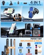 YRU Auto-Handyhalterung mit Vakuumsaugnapf & 360° Drehbar – Wackelfrei für iPhone & Samsung – Bild 5