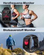 RUIMEN Smartwatch 1.85'' HD mit Telefonfunktion – Fitnessuhr mit SpO2 & 110+ Sportmodi – Bild 5