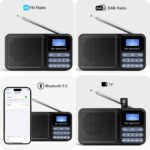 Gallypek DAB+ FM Digitalradio mit Bluetooth 5.0 – Tragbares Küchenradio mit Akku & Solarladung – Bild 7