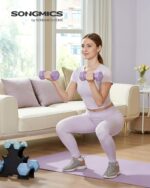 SONGMICS Kurzhantel Set 12 kg mit Hantelständer – Hexagon Gusseisen für Heimtraining – Bild 3