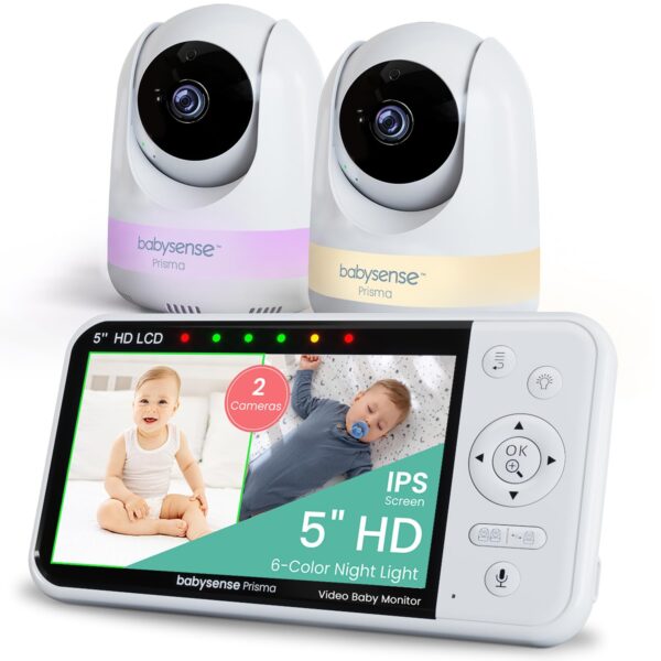 Babysense Babyphone 720p HD mit 2 Kameras – WLAN-frei & sicher für Babys