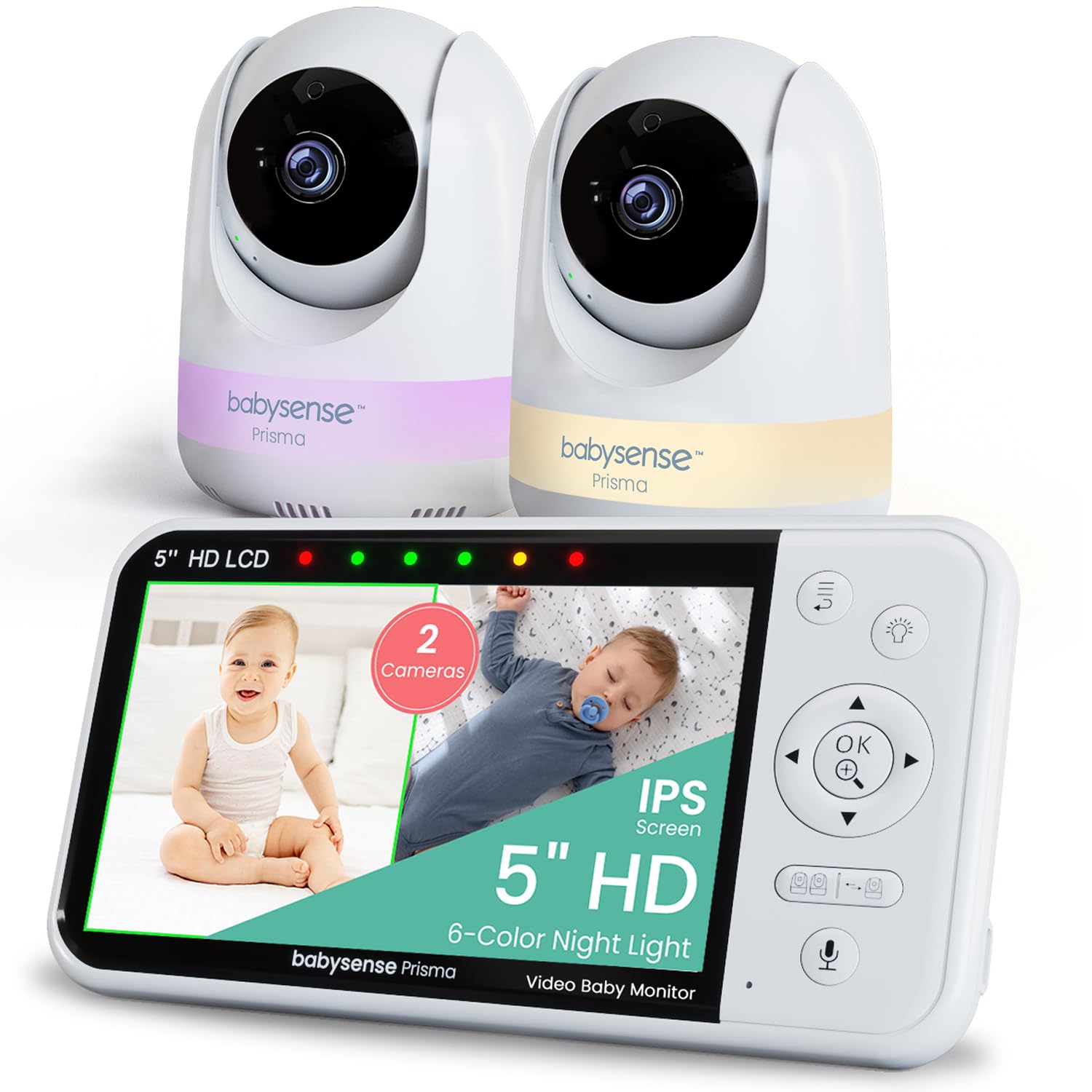 71pqeAMzuL._SY1500_.jpg Babysense Babyphone 720p HD mit 2 Kameras – WLAN-frei & sicher für Babys – Bild 1