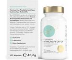 Mönchspfeffer Kapseln hochdosiert – 100 mg Vitex + Vitamin B6, B12, Eisen – vegan – Bild 2