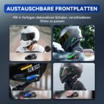 LEXIN G2P Motorrad Bluetooth Headset – Kommunikationssystem für bis zu 6 Personen, Doppelpack – Bild 4