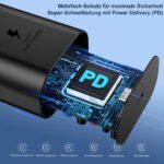 DiHines 25W USB-C Ladegerät 2er-Pack mit 3M Kabel – Samsung Galaxy Schnellladeset – Bild 3