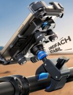 JOYROOM Motorrad-Handyhalterung mit Doppelt-Vibrationsdämpfung – 360° drehbar für iPhone & Samsung – Bild 4
