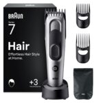 Braun HC7590 Haarschneider Series 7 mit 17 Längen & lebenslang scharfer Klinge – Kabelloser Haartrimmer für Herren