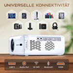 Aurzen EAZZE D1 Smart Beamer 4K – Full HD Projektor mit Netflix & Dolby Audio – Bild 8