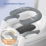 DEANIC Kindertoilettensitz mit Leiter & PU-Polsterung – Sicherer Toilettenaufsatz für Kinder 1-7 Jahre – Bild 7