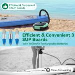 FBSPORT Elektrische SUP Pumpe 20 PSI mit Akku – Hochdruck-Luftpumpe für Paddleboards – Bild 3
