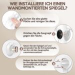 MOMOKUBA 30x Vergrößerungsspiegel mit LED-Beleuchtung & Saugnapf – Kosmetikspiegel für Badezimmer – Bild 6
