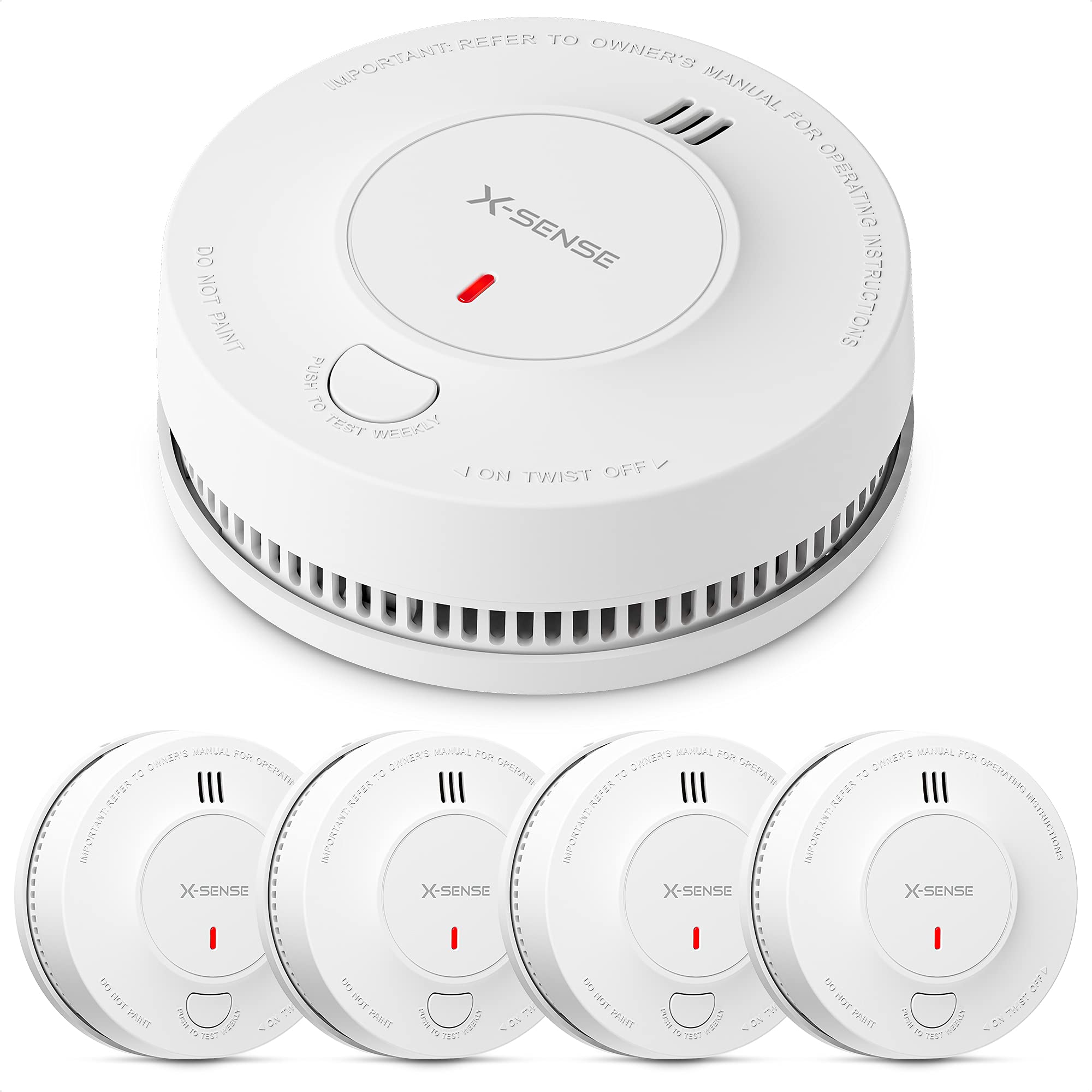 71q9AUYQLS._SY2000_.jpg X-Sense Rauchmelder 5er Set – 10 Jahre Batterie, EN14604 zertifiziert – Bild 1
