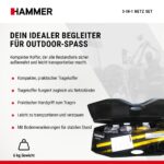 HAMMER Badmintonnetz 3in1 – Höhenverstellbares Volleyball-, Badminton- & Tennisnetz für Garten & Strand – Bild 6