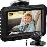 Zacro Baby Autospiegel 1080P HD mit Nachtsicht – Rückbank Monitor USB-C