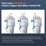 Tech Love Hallux Valgus Korrektur Schiene mit Kältepad – 3-Winkel Fussortheese für Damen & Herren – Bild 2