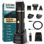 houpoo 3-in-1 Intimrasierer Herren mit Nasenhaartrimmer – Elektrisch, IPX7 wasserdicht