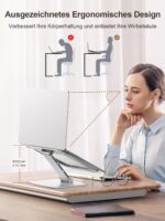 CIRYCASE Laptop Ständer höhenverstellbar – Ergonomischer Aluminium Stand für MacBook & Notebooks 10-16 Zoll – Bild 3