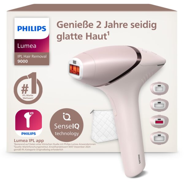Philips Lumea IPL 9000 Series – Kabellose Haarentfernung mit SenseIQ für bis zu 2 Jahre glatte Haut
