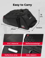 KEMIMOTO 8L Fahrradtasche 2-in-1 – Wasserabweisende Gepäckträgertasche für Pendler – Bild 4