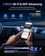 Cievie Dashcam 4K+1080P Vorne Hinten mit WLAN & 64GB SD Karte – Unfallbeweis & Parküberwachung – Bild 4