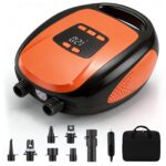 Furein 12V Elektrische SUP Pumpe 20 PSI – Intelligente Doppelstufenpumpe mit Auto-Off