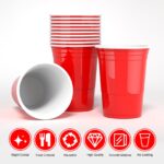 AOLUXLM Partybecher 473ml – 100er Set American Red Cups für Feiern & Events – Bild 3