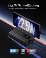 VRURC Powerbank 20000mAh mit 22,5W Schnellladen – USB-C & 6 Ports für iPhone, Samsung & Tablets – Bild 3