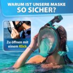 KAIMANA Vollgesichts-Schnorchelmaske – CO2-geprüft mit Easy-Breath für Erwachsene & Kinder – Bild 3