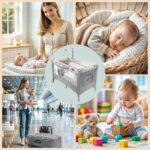 all Kids United Baby Reisebett Deluxe mit Matratze & Wickelauflage – Kinderbett für unterwegs – Bild 9