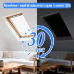 BKSAI Magnetisches Verdunkelungsrollo 100x145 cm – Lichtdicht ohne Bohren für alle Fenster – Bild 4