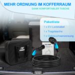 EVDANCE Typ 2 Ladekabel 6m 11kW – 16A 3-Phasig für Elektroautos mit Tasche – Bild 7
