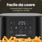Chefman Heissluftfritteuse 3,75L mit Hi-Fry-Technologie – Kompakte Luftfritteuse mit Touch-Steuerung – Bild 5