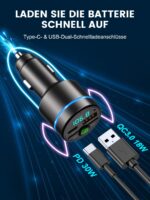 Mohard Bluetooth FM Transmitter Auto mit 30W PD & 18W QC3.0 – Freisprechanlage für alle Fahrzeuge – Bild 2