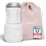 lämmy Flaschenwärmer – Akkubetriebener Babyflaschenwärmer mit 4 Temperaturstufen für unterwegs