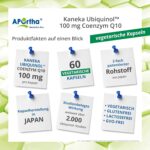 APOrtha Kaneka Ubiquinol CoQ10 100 mg – 60 vegetarische Kapseln mit patentiertem Rohstoff – Bild 2