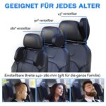 Bibykivn Autokopfstütze mit Memory Foam & 360° Rotation – Nackenstütze für Kinder & Erwachsene – Bild 4