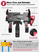Tiakia Fahrrad-Handyhalterung Aluminium mit 6 Krallen & 360° Drehung – Universal Halter für 4,5-7 Zoll – Bild 4