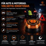 Safeglow® V16 Warnleuchte mit LED-Blitzlicht – EU-zugelassenes Notlicht für Auto & Motorrad – Bild 9