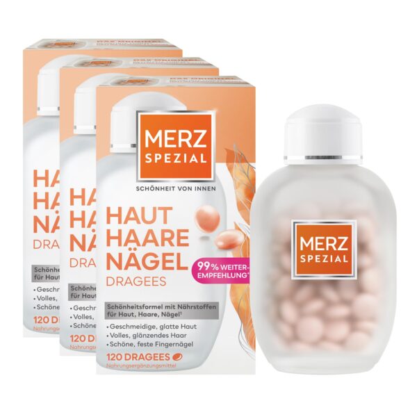 Merz Spezial Haut Haare Nägel Dragees 3 x 120 – Schönheitsformel von innen mit 13 Mikronährstoffen