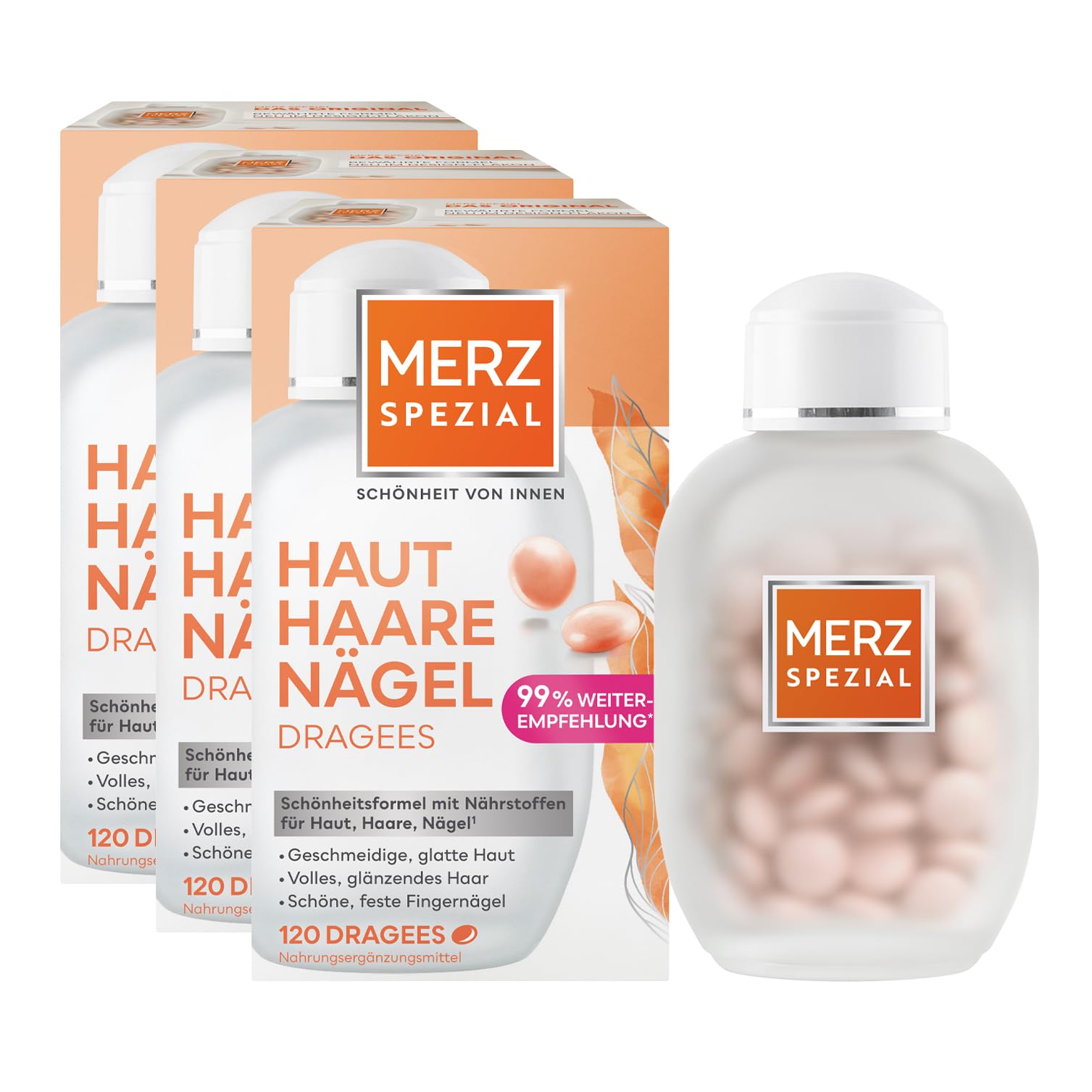 71rcSdgxoxL._SY1507_.jpg Merz Spezial Haut Haare Nägel Dragees 3 x 120 – Schönheitsformel von innen mit 13 Mikronährstoffen – Bild 1
