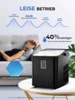 FOHERE Eiswürfelmaschine – 14 kg/24h mit Selbstreinigung & 2 Grössen für Küche – Bild 8