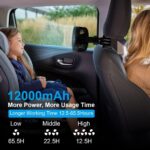 ELZO 12000mAh USB-Ventilator mit Powerbank – 65h Laufzeit & 360° Drehung – Bild 3