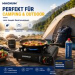 MAGNUM Gaskocher mit Piezozündung inkl. 4x Gaskartuschen – Campingkocher – Bild 3