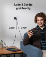 Anker 523 Charger 47W USB-C Ladegerät – Dual-Port Schnellladung für iPhone & iPad – Bild 2