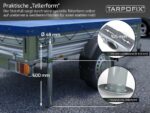 Tarpofix Anhängerstützen Set 600mm – 300kg Stützlast mit Klemmhalter & verzinktem Stahl – Bild 2