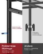 Sakugi Kleiderständer auf Rollen 84x202 cm – Stabiler Garderobenständer mit Bremsen – Bild 4