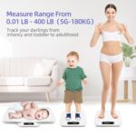 BAGAIL Digitale Babywaage 180 kg – Abnehmbares Tablett & Automatische Sperre für Säuglinge & Erwachsene – Bild 7