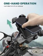 Grefay Motorrad Handyhalterung mit Doppelt Vibrationsgedämpfung – 360° drehbar für 4,5-7,2 Zoll – Bild 5